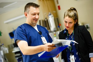 Brand - Collaborative two medical people talking