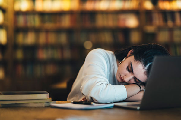 sleepy student