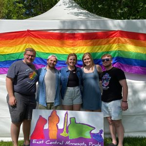 Bob Libal with friends at Pride event