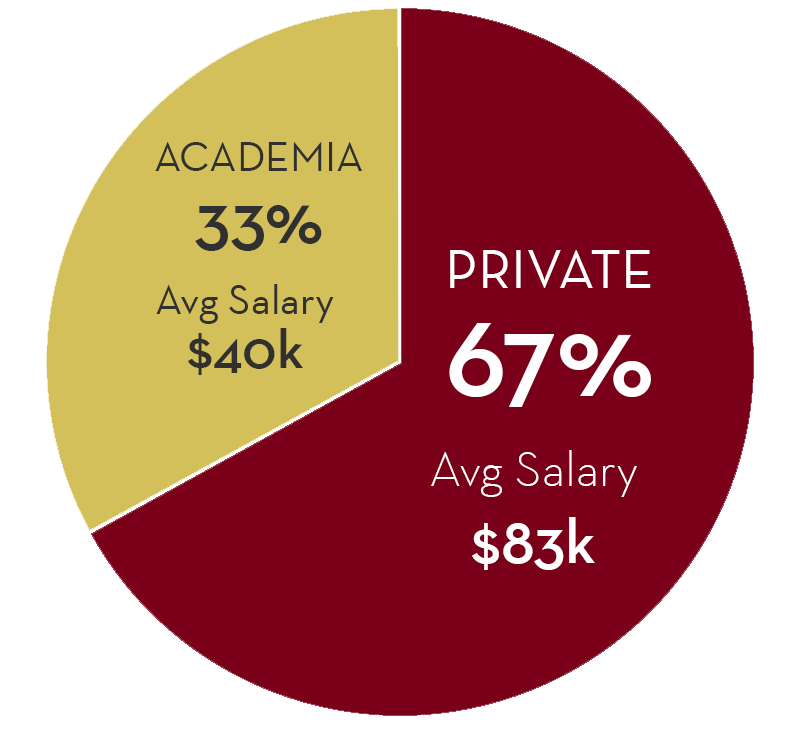 MPH graduate careers pie chart
