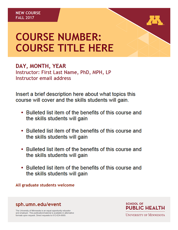 Brand Course Flyer Brand Course Flyer
