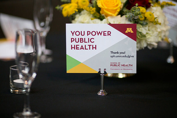 you power public health thank you card on table