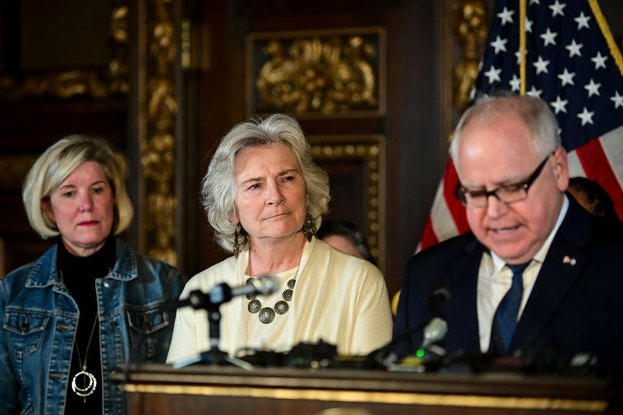 governor Tim Walz and Jan Malcolm