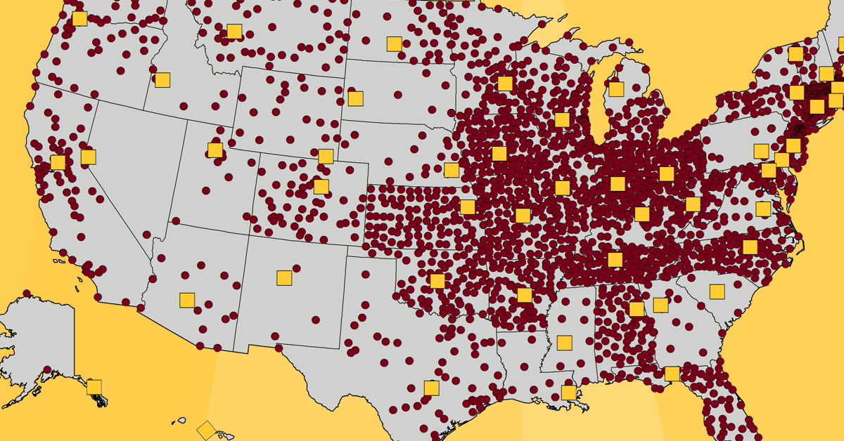 map of 3000 local health departments and 50 state health agencies