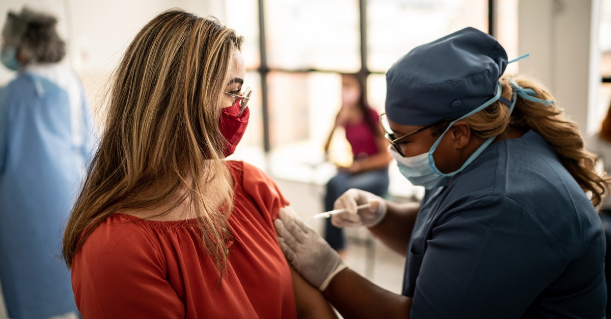 person getting a shot