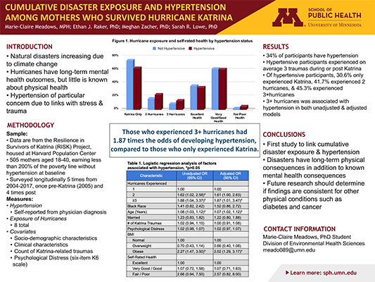 Marie Claire Meadows research day poster