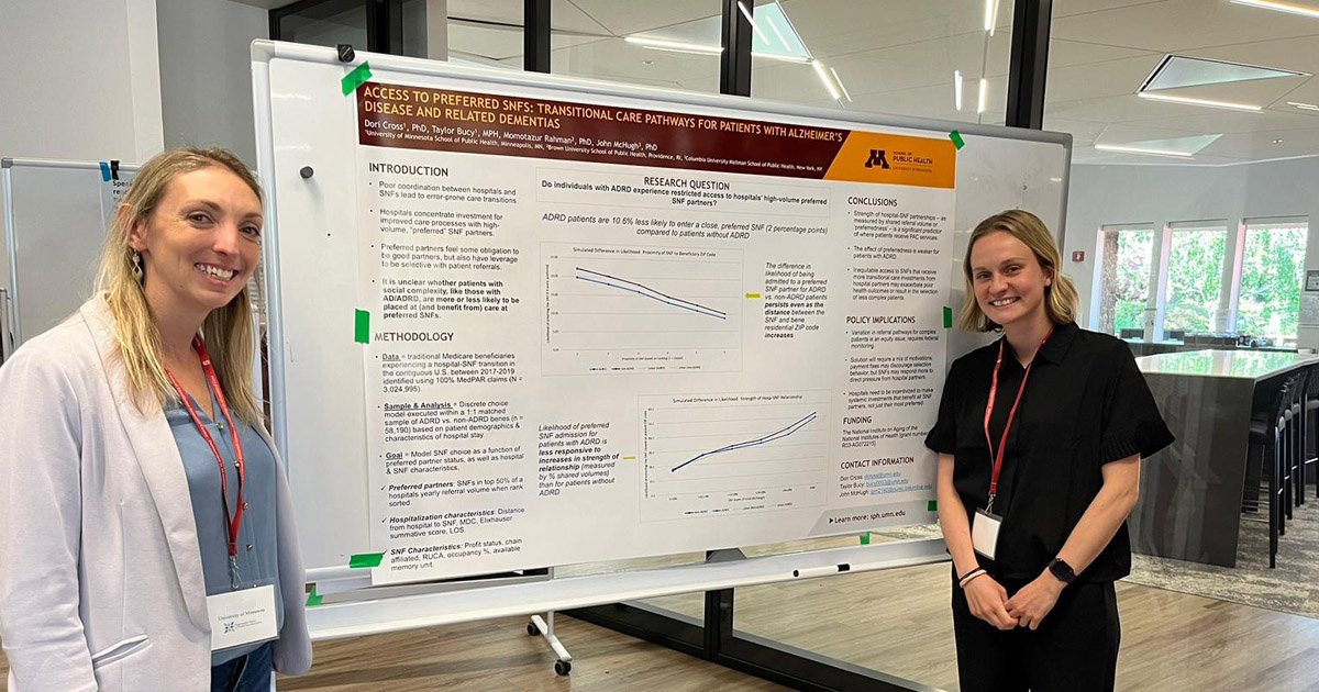 HSRP&A Student Taylor Bucy standing in front of her research poster