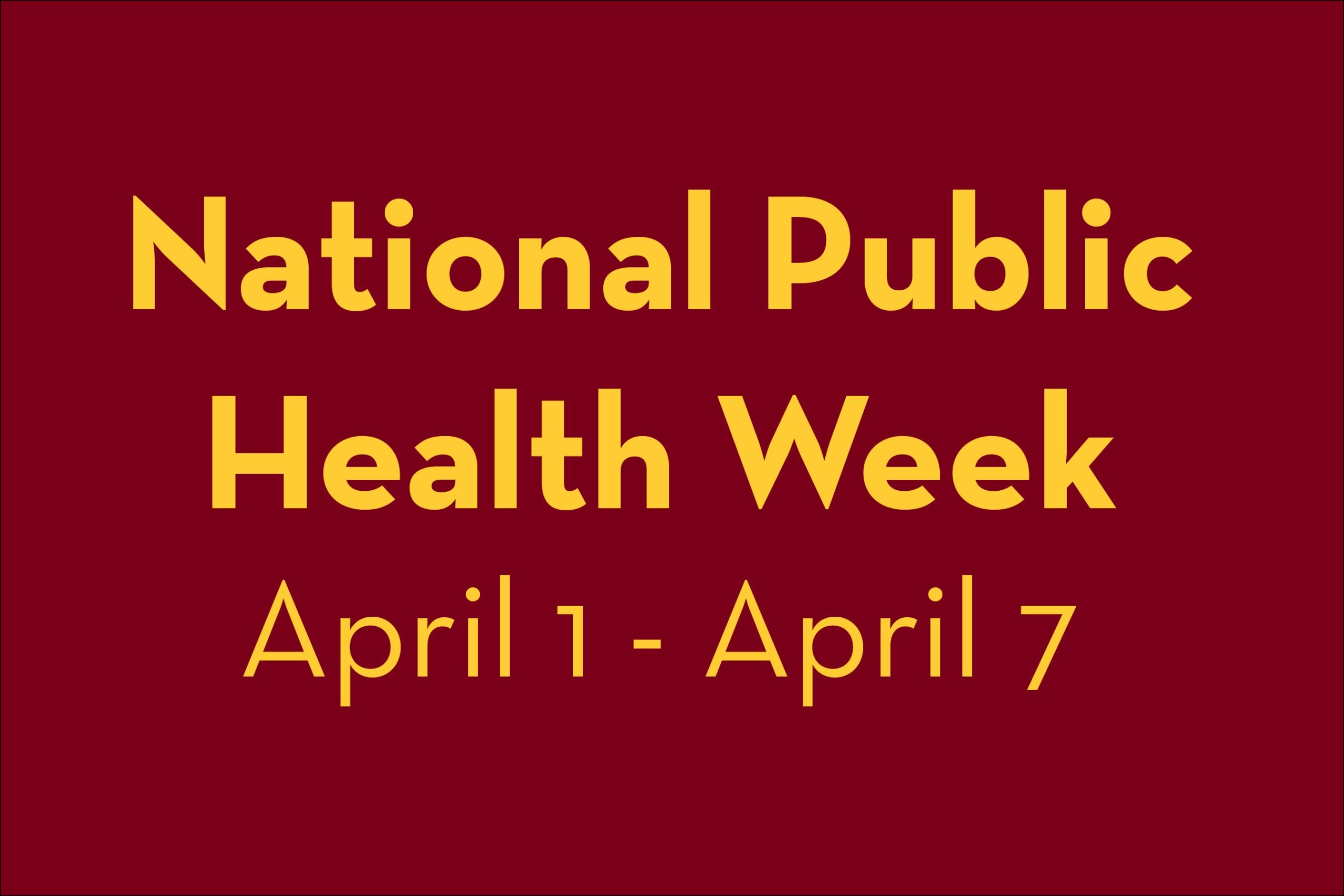 National Public Health Week graphic