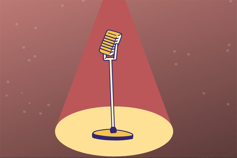 microphone with a spotlight