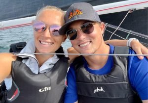 Kali and her partner sailing in Bayfield, WI