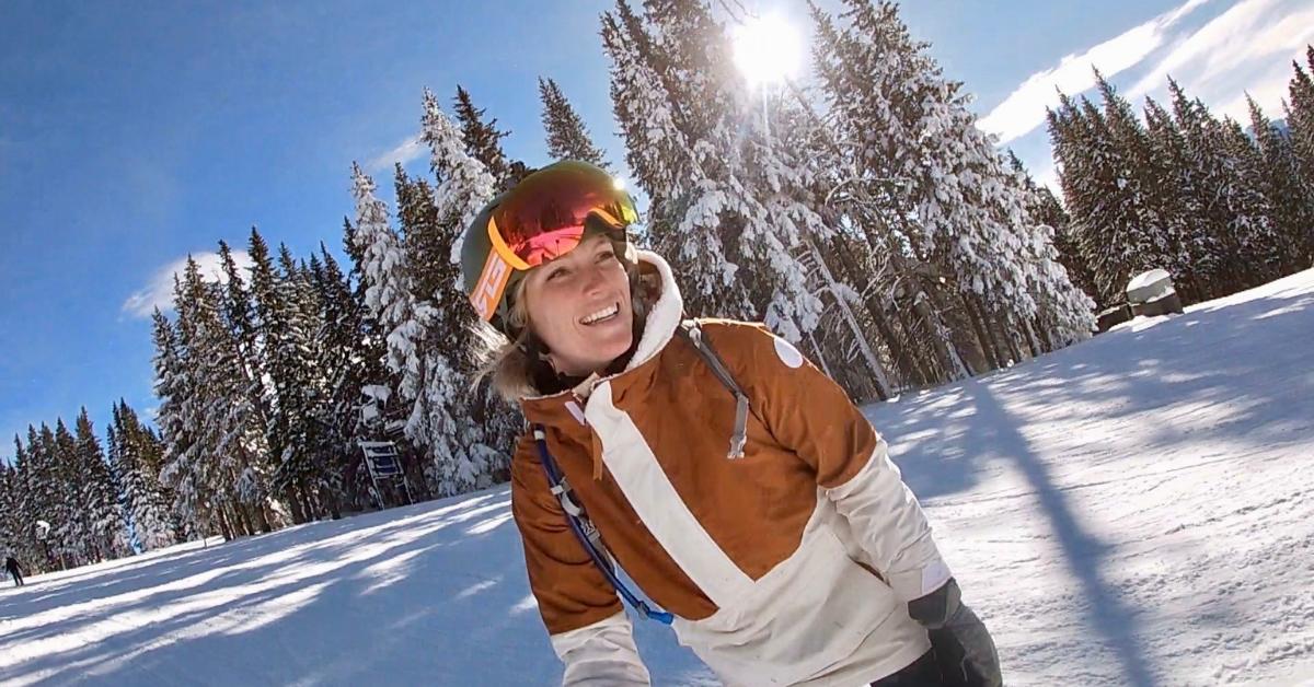 Kali snowboarding in Breckenridge Colorado with her family