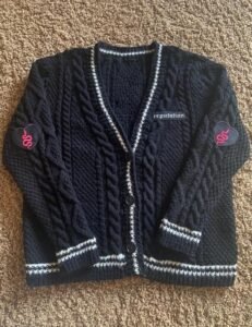 Swiftie sweater that Meghan knit