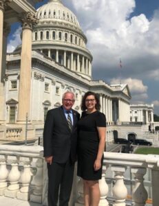 SPH student Meghan Mullon with then-Congressman Tim Walz in 2018