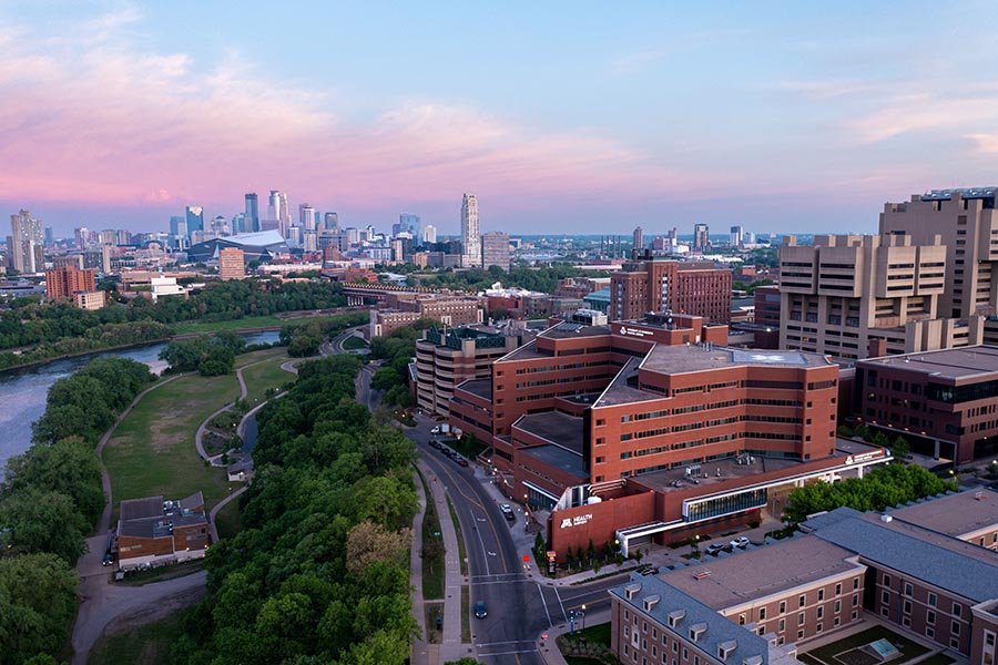 Sunrise over UMN campus