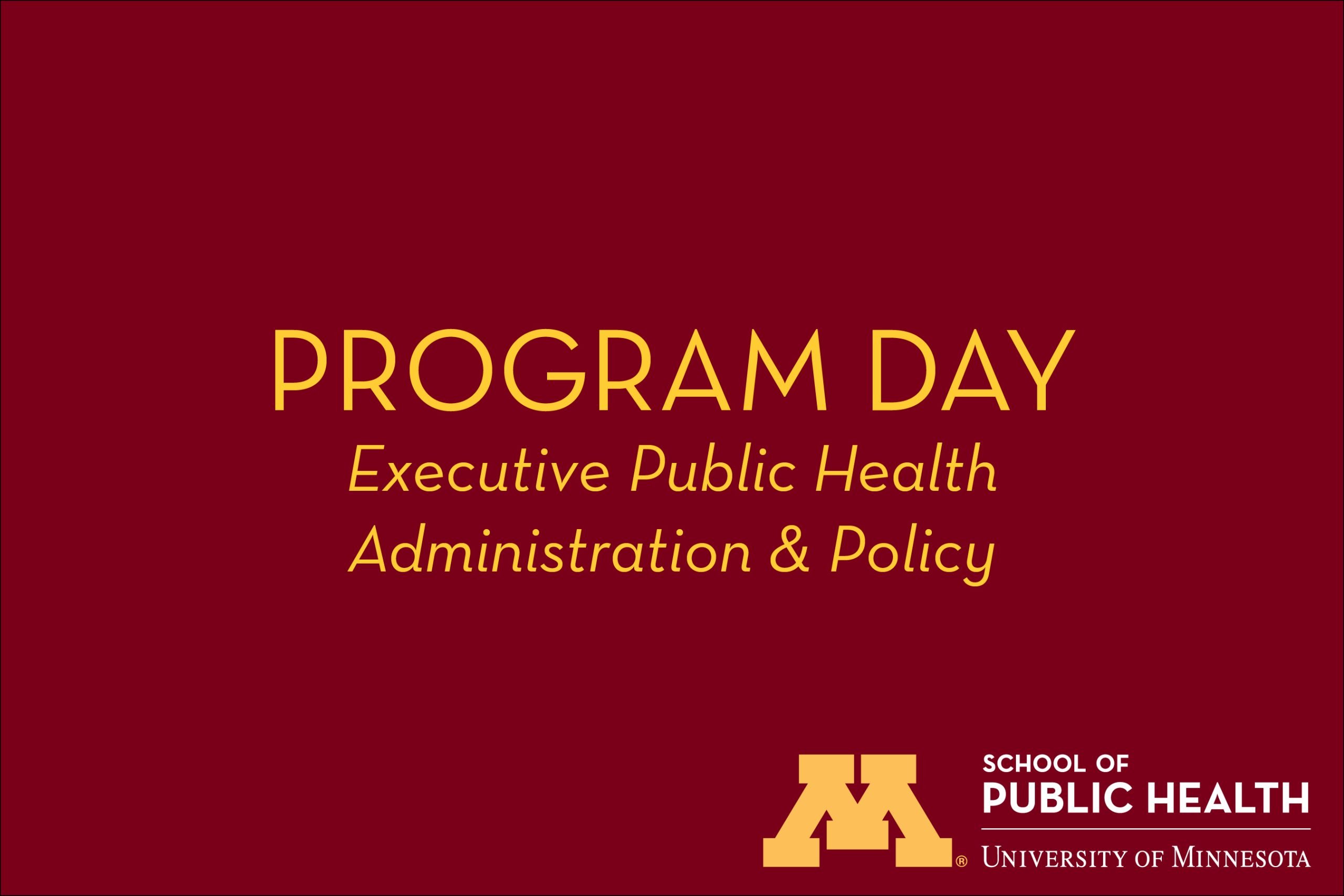 EPHAP program day graphic