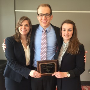 MHA students Callie Heyne, Joseph White, Tyne Alexander.