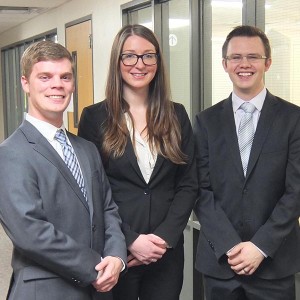 2016 UAB team and MHA students Caleb Ahrns, Jenny Pandl, and Brett LeFevre 