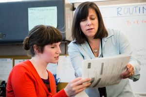 SPH student, and Team D member, Tess Peterson (left) with Team D director Carlota Medus (MPH '99, PhD '06).