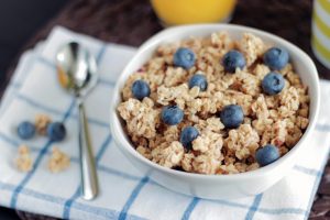 A bowl of granola